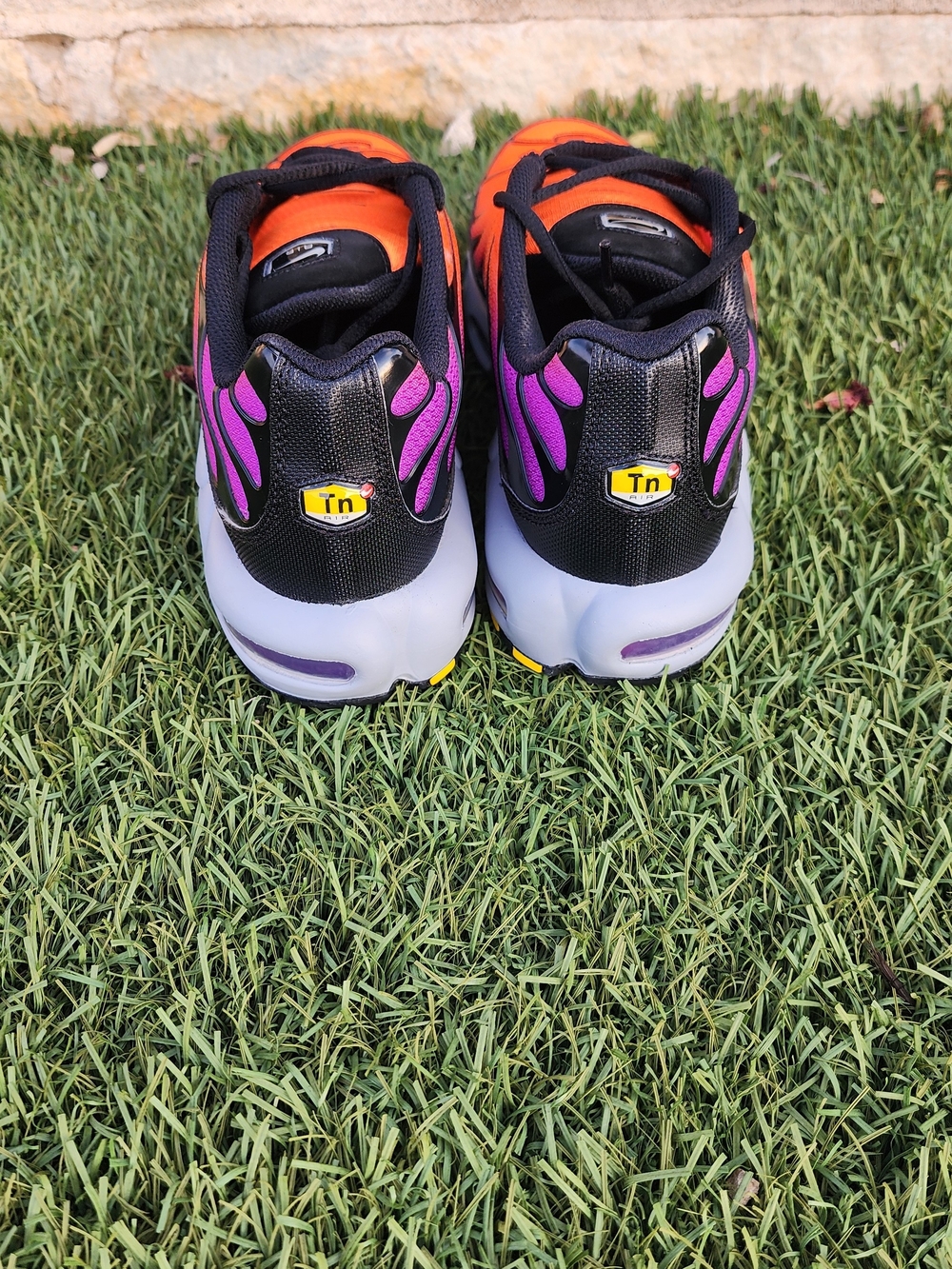 Nike Air Max Plus TN Gradient Flame Running Shoes - Purple Orange Pink Yellow - Picture 4 of 8